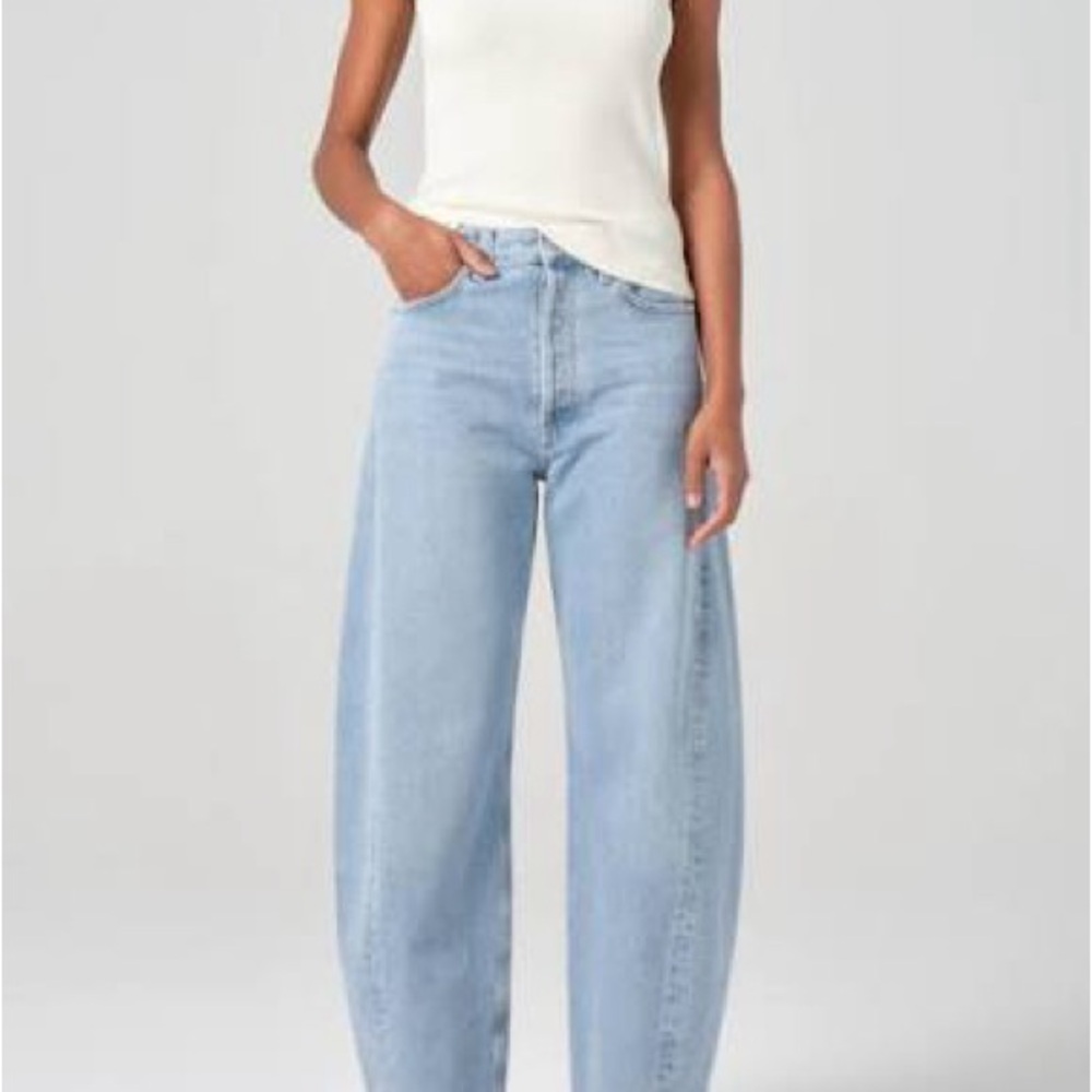 Agolde Light Tapered Baggy Blue Jeans 26